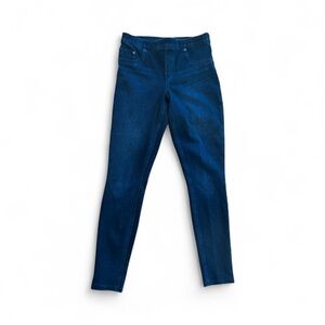 Spanx Denim Leggings Jeans Medium M Dark Wash High-Rise Pull-On Skinny